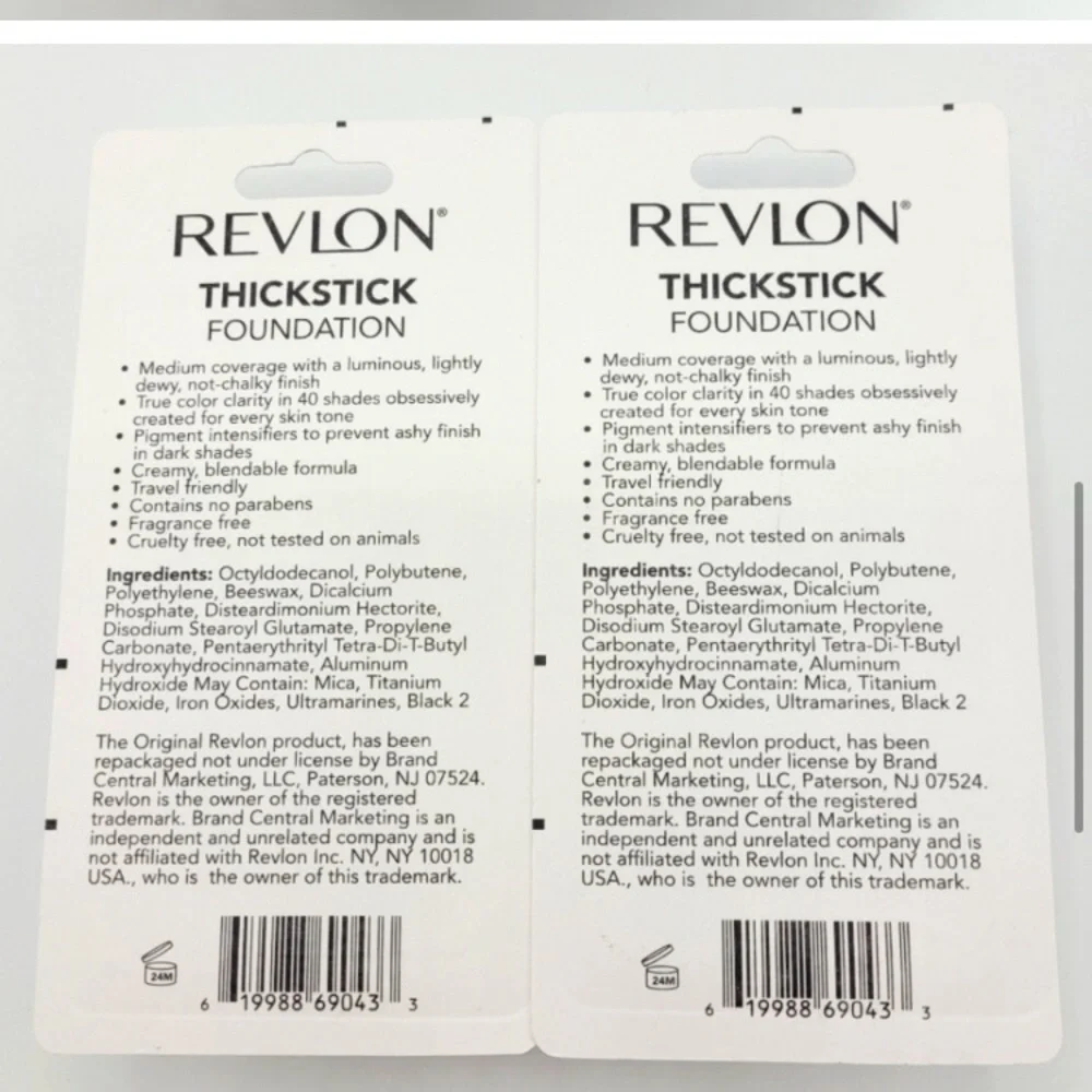 2 Pack Revlon Thickstick Foundation in color 02 Milk